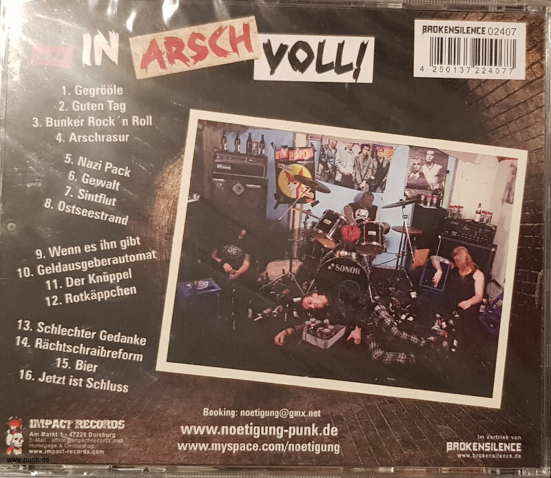 Nötigung: Bunker Sinfonie...In Arschvoll! CD