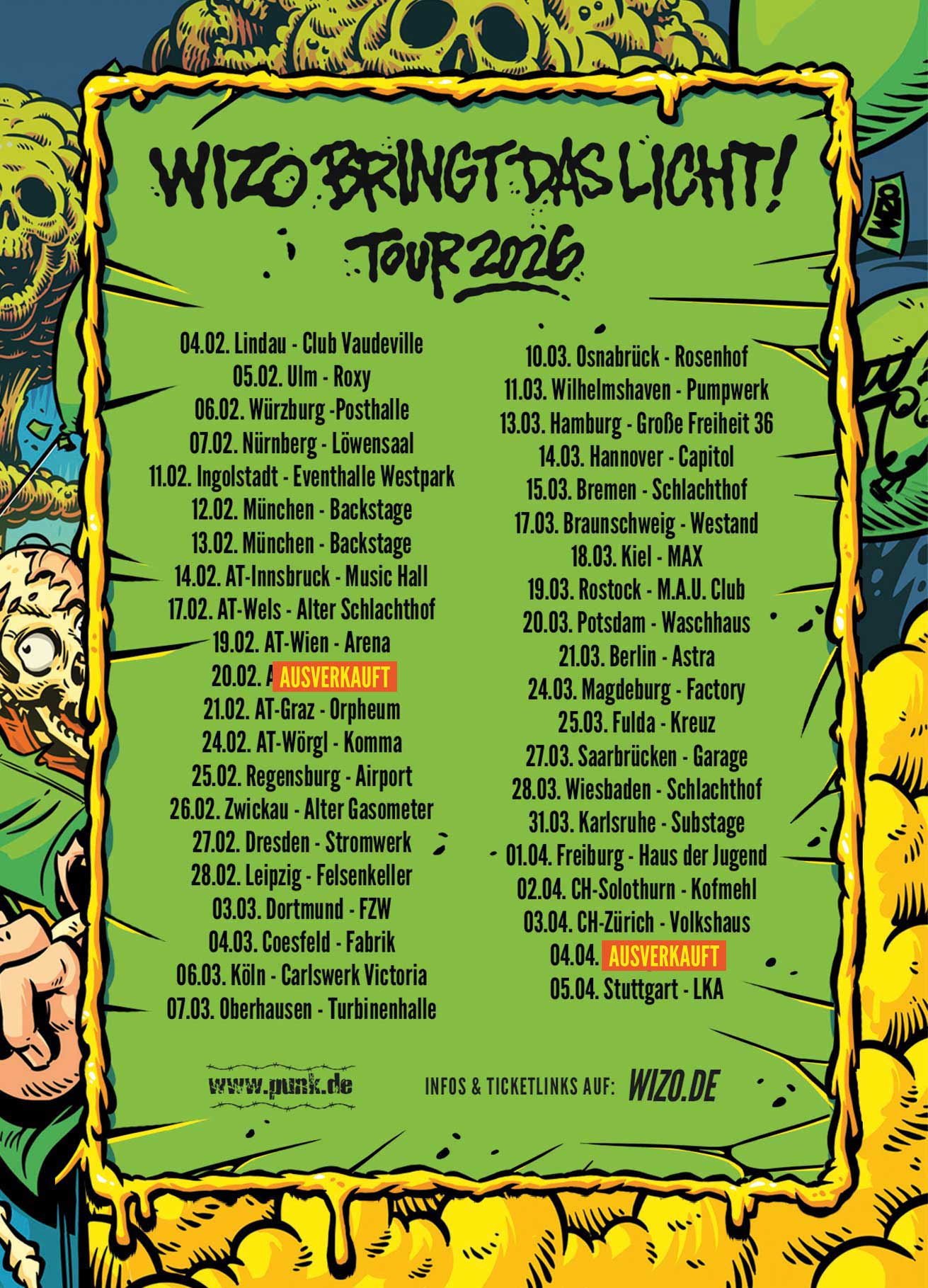 WIZO bringt das Licht! Tour 2026
Jetzt Konzert-Tickets holen! WIZO bringt das Licht! Tour 2026
Jetzt Konzert-Tickets holen!