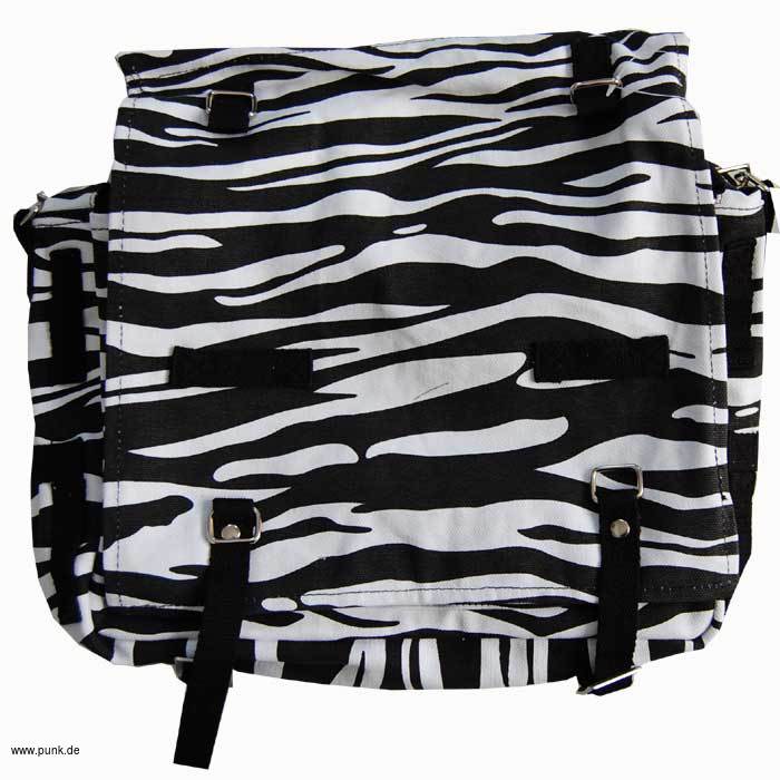 : Kampftasche groß, schwarz-rosa Zebra
