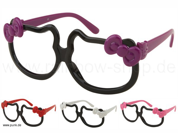 : Brille in Hello Kitty Form mit Schleifchen