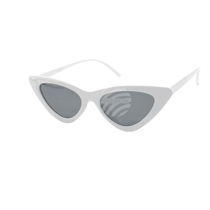 : Katzenaugen-Sonnenbrille, weiß