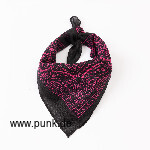 Schwarzes Bandana mit pinkem Paisley Muster