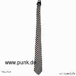 : Krawatte mit kleinem Schachbrettmuster, schwarz-weiß