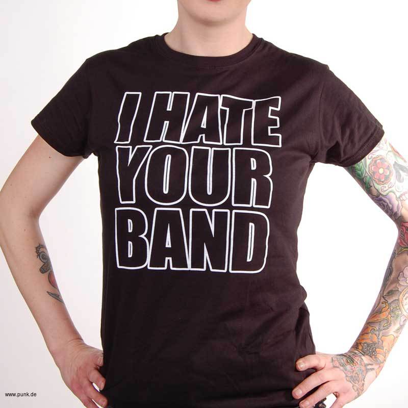 Sexypunk: I hate your band Girlie-Shirt, schwarz