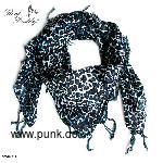 Halstuch schwarz weiß blau Leopard