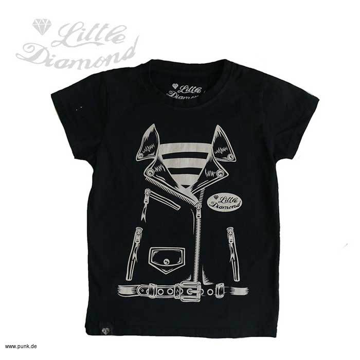 Little Diamond: T-Shirt Rocker-Lederjacke