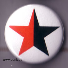 : Rot-schwarzer Stern Button