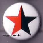 Rot-schwarzer Stern Button