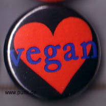 : Vegan Button (Herz)