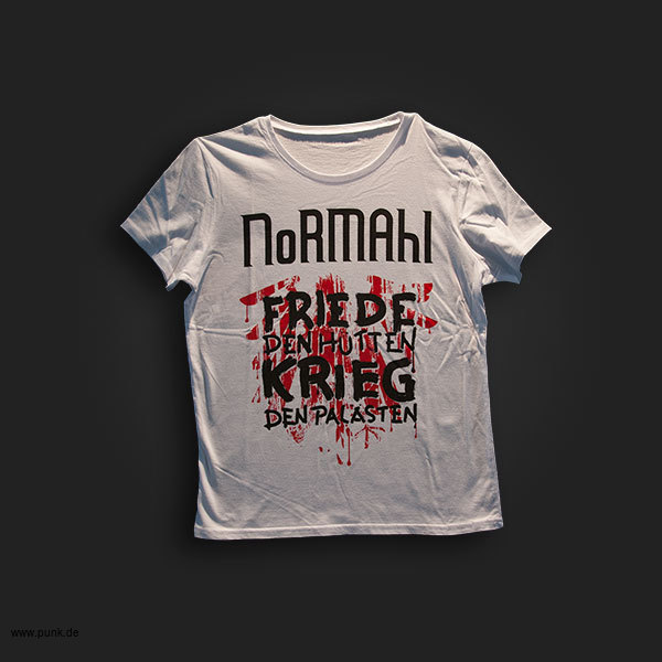 Normahl: Friede den Hütten T-Shirt, weiß