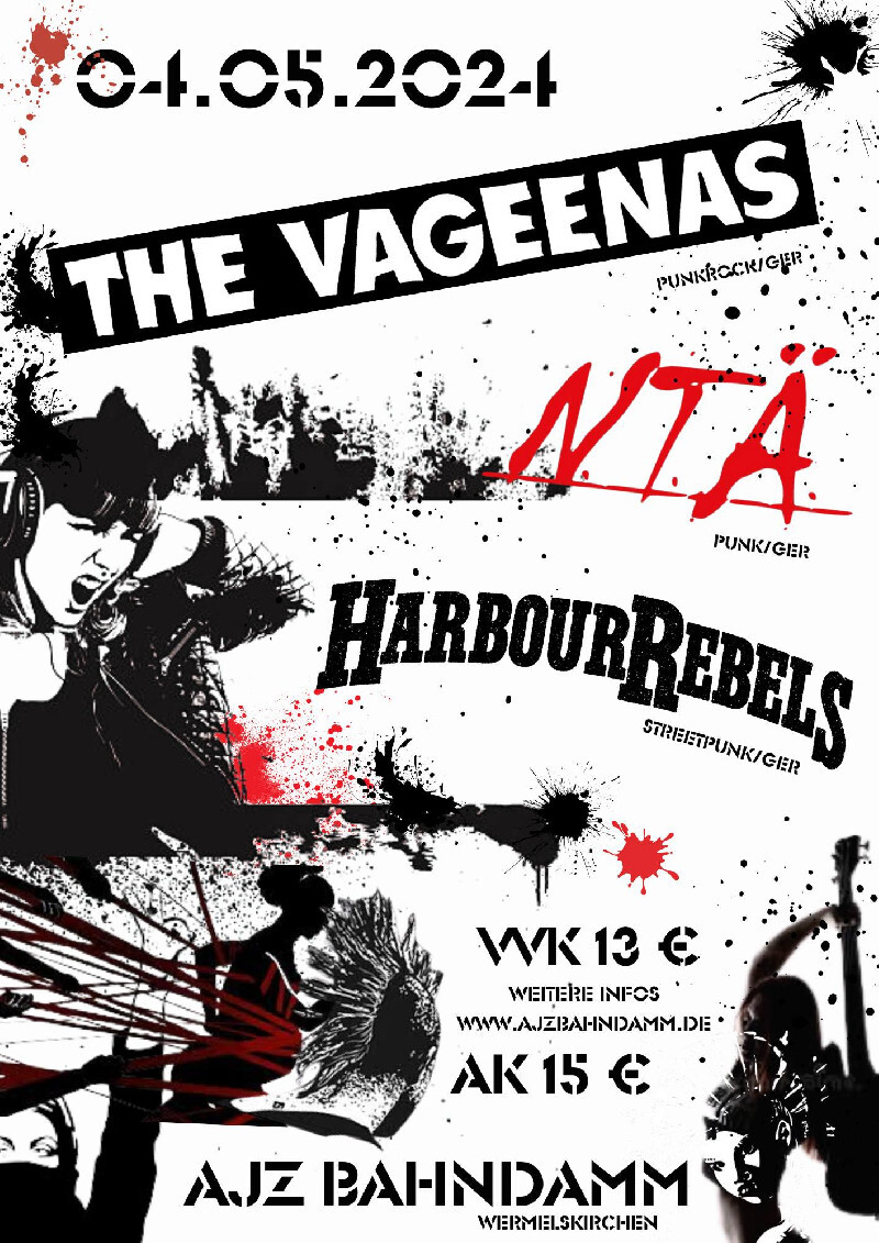 : The Vageenas + N.T.Ä. + Harbour Rebels