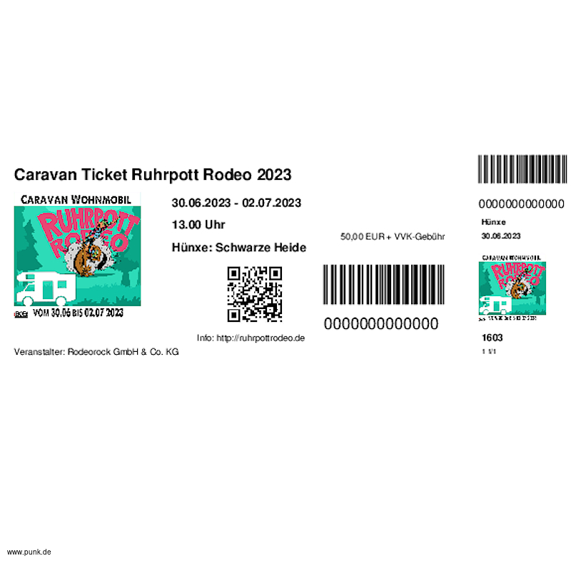 : HardTicket Caravan Ticket Ruhrpott Rodeo 2023