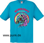 Zombie-Einhorn T-Shirt, blau